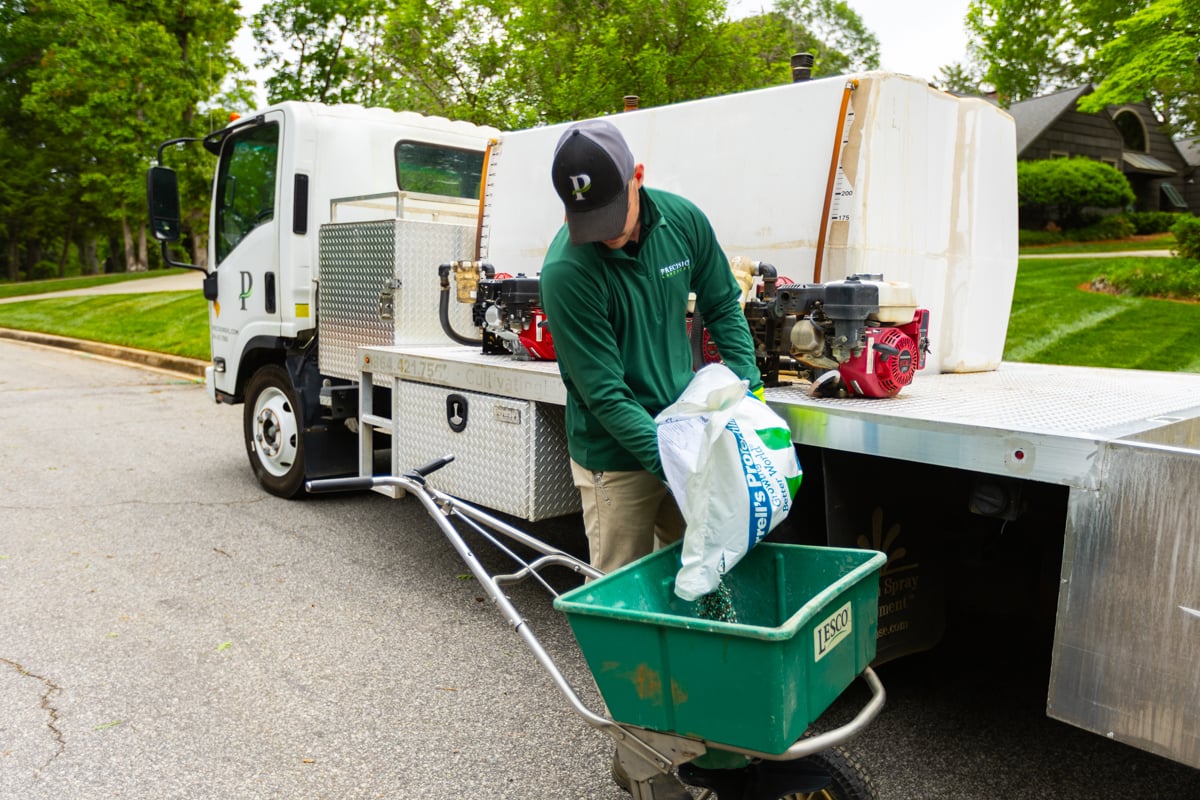 pouring granular fertilizer product