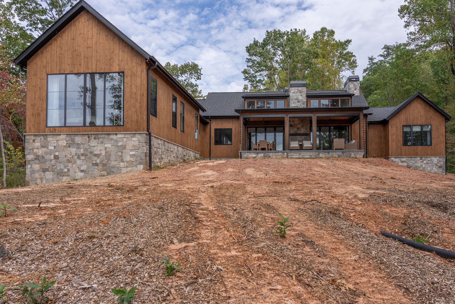backyard before empty barren patio deck 2