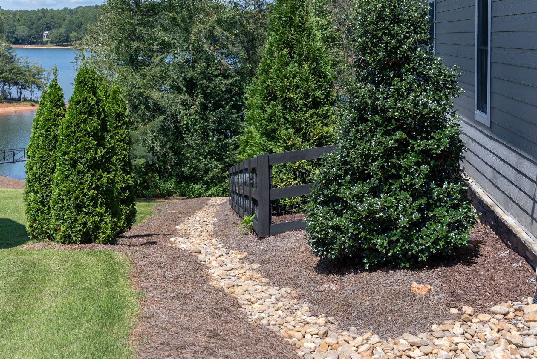 gravel swale on slope