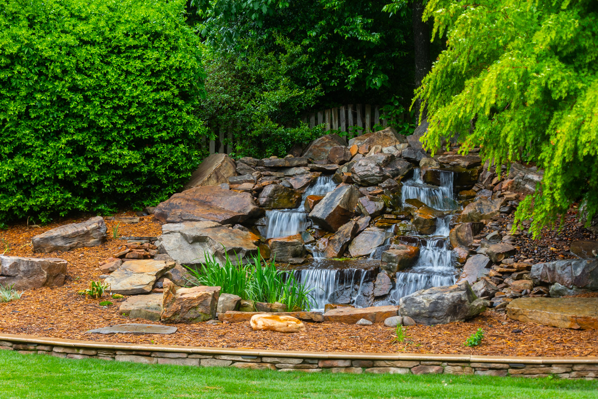 water feature waterfall stone boulders 7