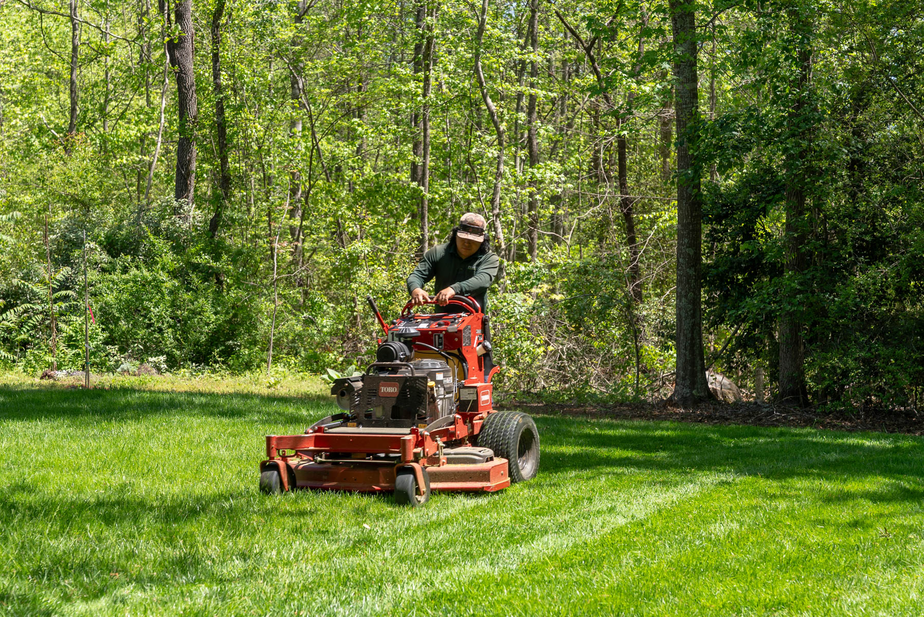 crew maintenance lawn mowing grass cutting