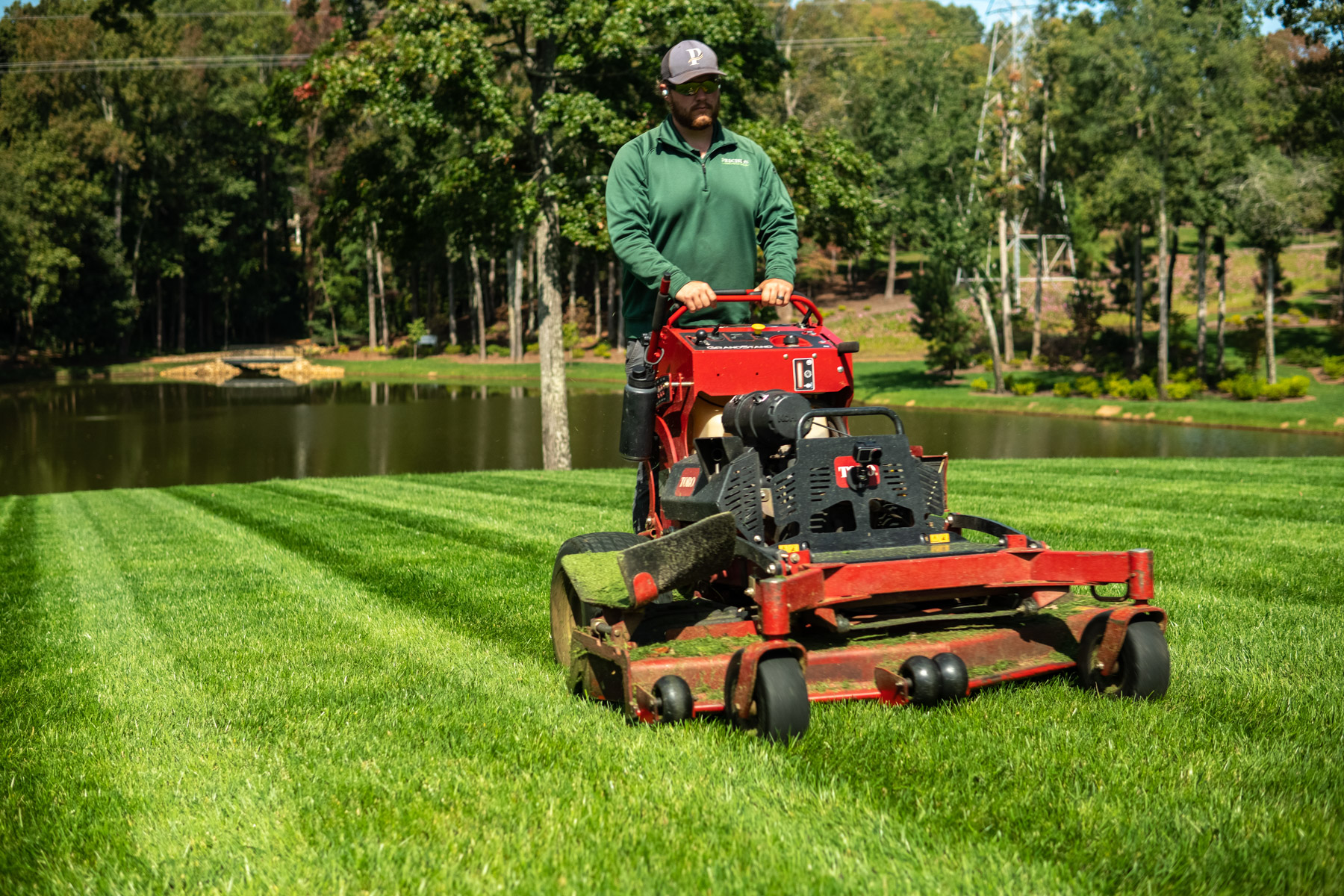 crew maintenance mowing grass lawn 2