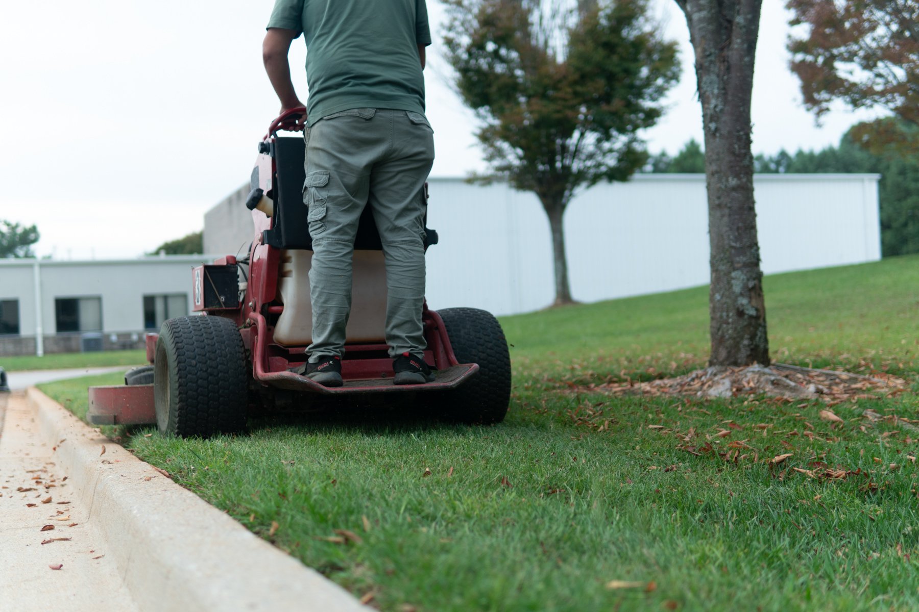 crew maintenance mowing grass lawn commercial 3
