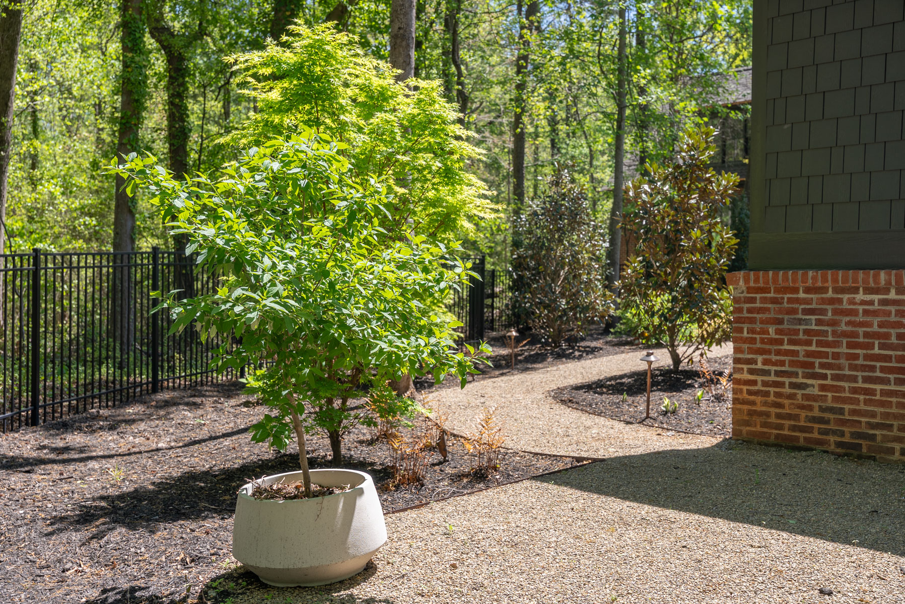 pea gravel crusher fine path planting bed 2